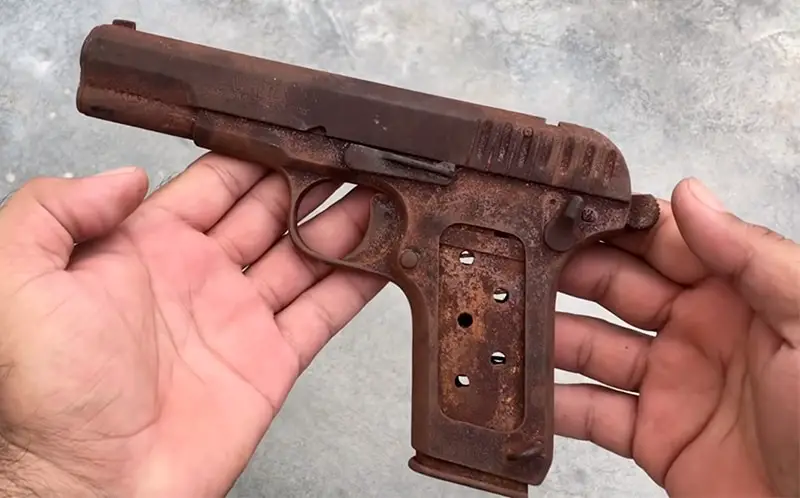 Rust outside the gun